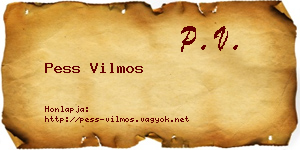 Pess Vilmos névjegykártya